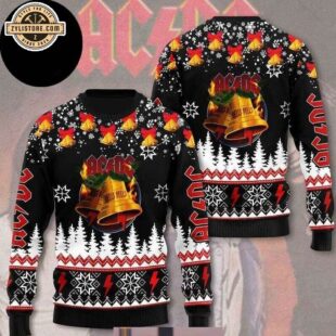 ACDC Band Jingle Hells Bells 2024 Ugly Christmas Sweater