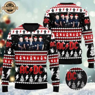 ACDC Music Band Ugly Christmas Sweater