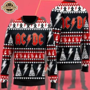 ACDC Music Rock Band Ugly Christmas Sweater