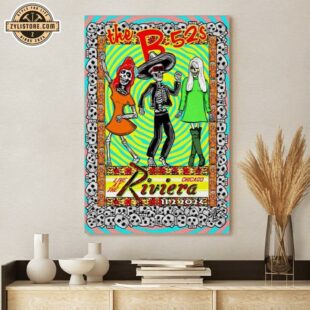 B-52s Nov 02 2024 Riviera Theatre in Chicago, IL Poster Canvas