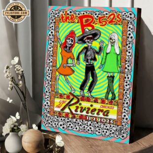 B-52s Nov 02 2024 Riviera Theatre in Chicago, IL Poster Canvas