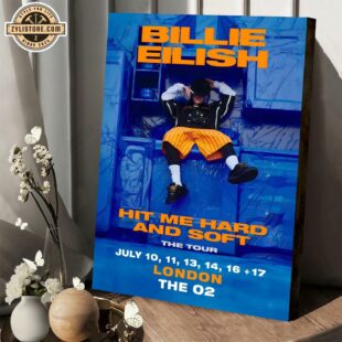 Billie Eilish Hit Me Hard 2025 Tour London The O2 Poster Canvas