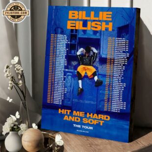 Billie Eilish Hit Me Hard And Soft The Tour Poster Canvas