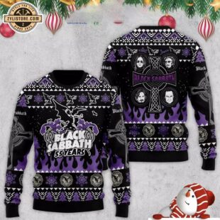 Black Sabbath Rock Band 55 Years Anniversary Christmas Ugly Sweaters