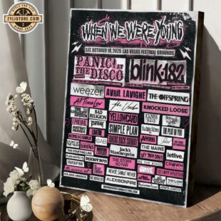 Blink 182 When We Were Young Fest 2025 Poster Canvas