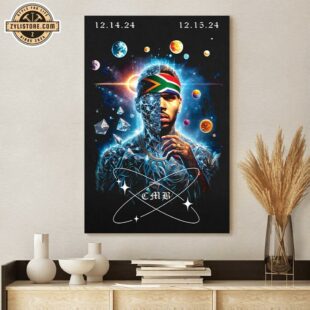 Chris Brown Live From Johannesburg Poster Canvas