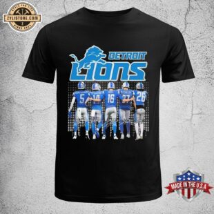 Detroit Lions Montgomery St. Brown Goff But Crimson Jahmyr Gibbs Signatures Unisex T-Shirt