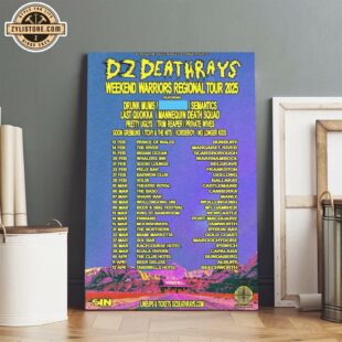 DZ Deathrays Weekend Warriors Regional Aus Tour this 2025 Poster Canvas