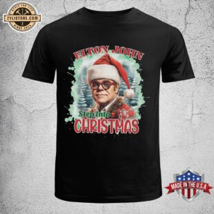 Elton John Step Into Christmas Signature 2024 Unisex T-Shirt