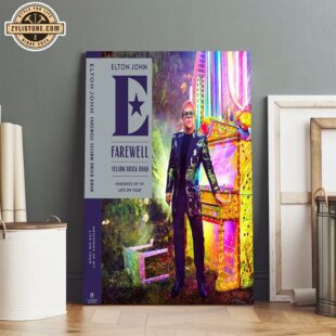 Elton’s New ‘Farewell Yellow Brick Road’ Tour Poster Canvas