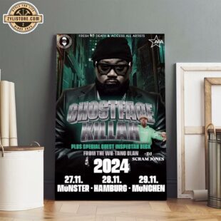 Ghostface Germany Tour Nov 2024 Poster Canvas