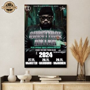 Ghostface Germany Tour Nov 2024 Poster Canvas