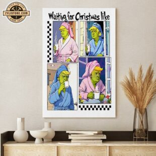 Grinch Trump Waiting For Christmas Poster Canvas