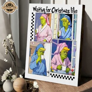 Grinch Trump Waiting For Christmas Poster Canvas