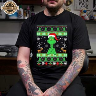 Grinch Ugly Pattern Christmas Unisex T-Shirt