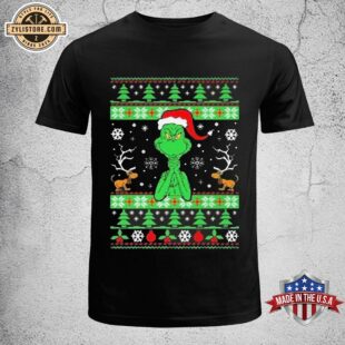 Grinch Ugly Pattern Christmas Unisex T-Shirt