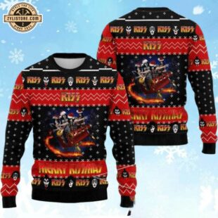 Have Yourself A Merry Little Kissmas Kiss Band 2024 Christmas Ugly Sweater