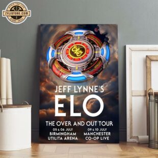 Jeff Lynne's Elo 2025 Tour Birmingham Manchester Poster Canvas