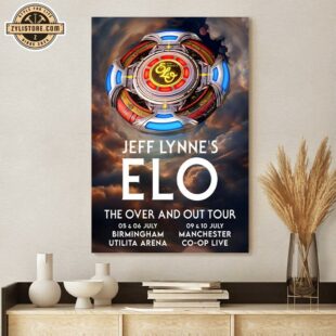 Jeff Lynne's Elo 2025 Tour Birmingham Manchester Poster Canvas