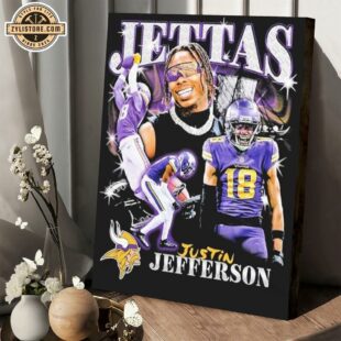 Justin Jefferson Minnesota Vikings Notorious Player Poster Canvas