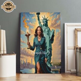 Kamala Harris Liberty US 2024 Election I’m With Her Poster Canvas