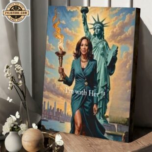 Kamala Harris Liberty US 2024 Election I’m With Her Poster Canvas