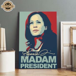 Kamala Harris Madam President Poster Canvas