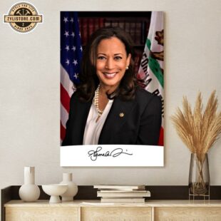 Kamala Harris Signature Poster Canvas