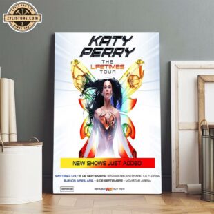 Katy Perry The Lifetimes Tour CL Santiago AR Buenos Aires Sept 2025 Poster Canvas