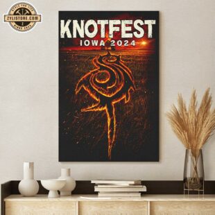 Knotfest Burning Field Iowa 2024 Poster Canvas