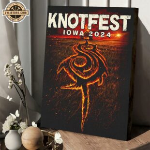 Knotfest Burning Field Iowa 2024 Poster Canvas