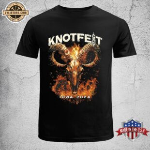 Knotfest Burning Goat Skull Iowa 2024 Unisex T-Shirt