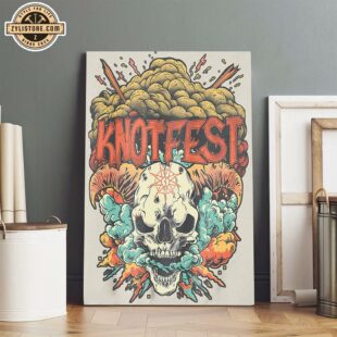 Knotfest Exploding Goat Skull Poster Canvas