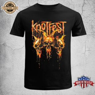 Knotfest Fire Dripping Skulls Iowa 2024 Unisex T-Shirt