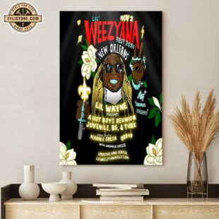 Lil Wayne Reuniting with Hot Boys Lil’ WeezyAna Fest 2024 Poster Canvas Wall Decor