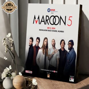 Maroon 5 Dec 3, 2024 Mahalaxmi Race Course, Mumbai Poster Canvas