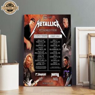 Metallica M72 World Tour 2025 Poster Canvas