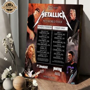 Metallica M72 World Tour 2025 Poster Canvas