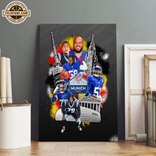 NFL 2024 International Games Giants and Panthers in Munich Game Poster Canvas