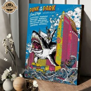 Punk In The Park Nov 16 2024 San Diego, CA Tour Shark Poster Canvas