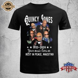 Quincy Jones 1933-2024 Your Music Lives On Rest In Peace, Maestro Unisex T-Shirt