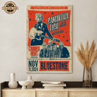 Samantha Fish The Bluestone in Columbus OH Nov 11 2024 Tour Poster Canvas