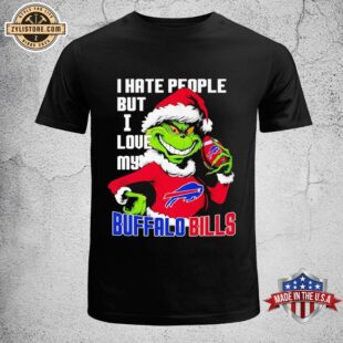 Santa Grinch I hate people but I love my Buffalo Bills Unisex T-Shirt