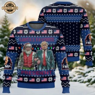 Santa’s Favorite President Trump Christmas Ugly Sweater