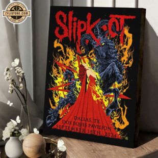 Slipknot 2024 Tour Dallas Poster Canvas