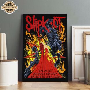 Slipknot 2024 Tour Dallas Poster Canvas