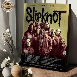 Slipknot Europe 2025 Music Poster Canvas