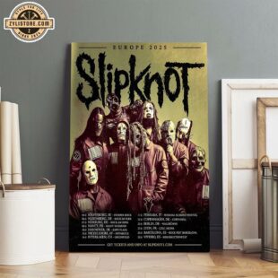 Slipknot Europe 2025 Music Poster Canvas