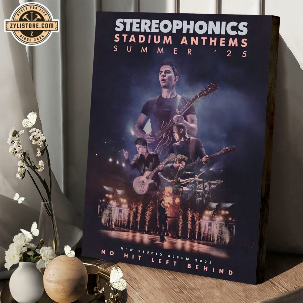 Stereophonics Stadium Anthems Summer 2025 UK Tour Poster Canvas