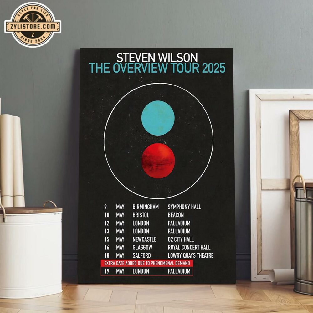 Steven Wilson The Overview 2025 UK Tour Poster Canvas